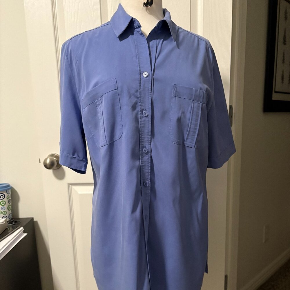 Chico’s Size 2 Tunic Length Short Sleeve Top
